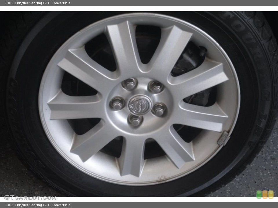 2003 Chrysler Sebring GTC Convertible Wheel and Tire Photo #39289515