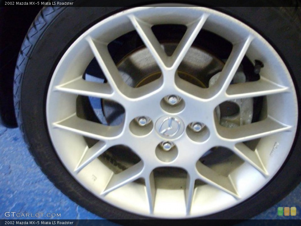 2002 Mazda MX-5 Miata LS Roadster Wheel and Tire Photo #39315545