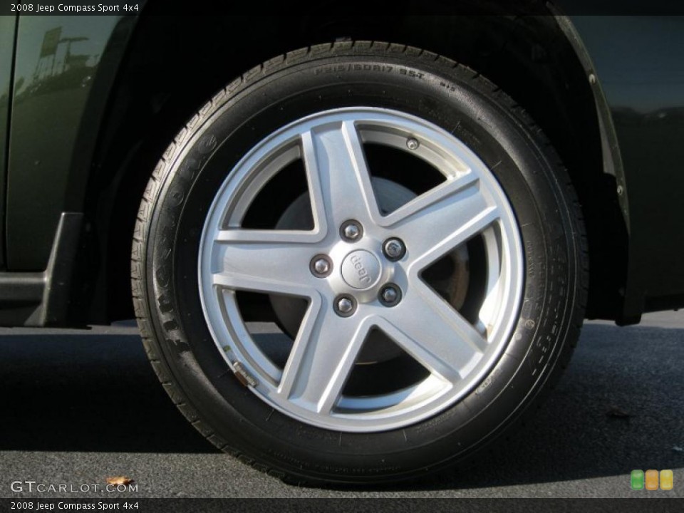 2008 Jeep Compass Sport 4x4 Wheel and Tire Photo #39374358