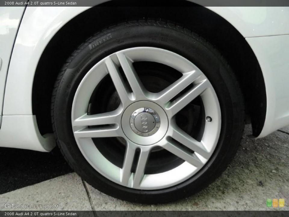 2008 Audi A4 2.0T quattro S-Line Sedan Wheel and Tire Photo #39411701
