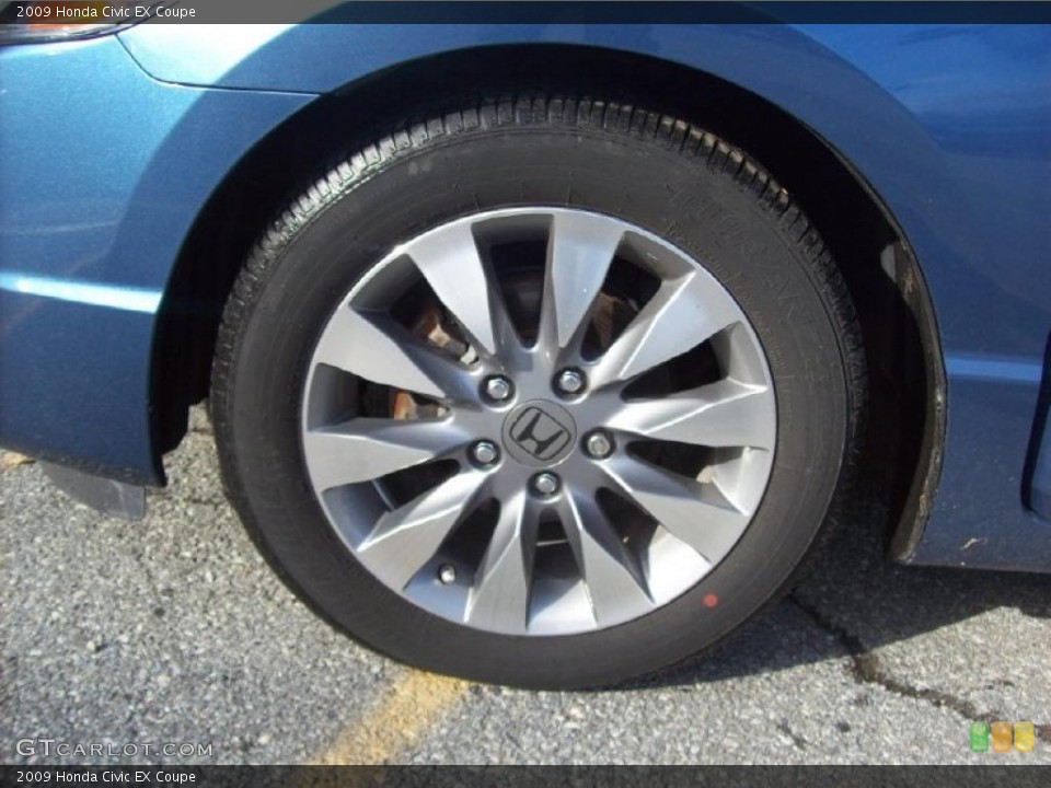 2009 Honda Civic EX Coupe Wheel and Tire Photo #39415641