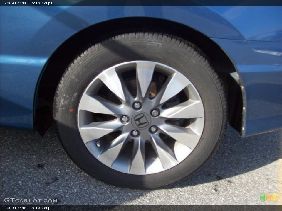 2009 Honda Civic EX Coupe Wheel and Tire Photo #39415677