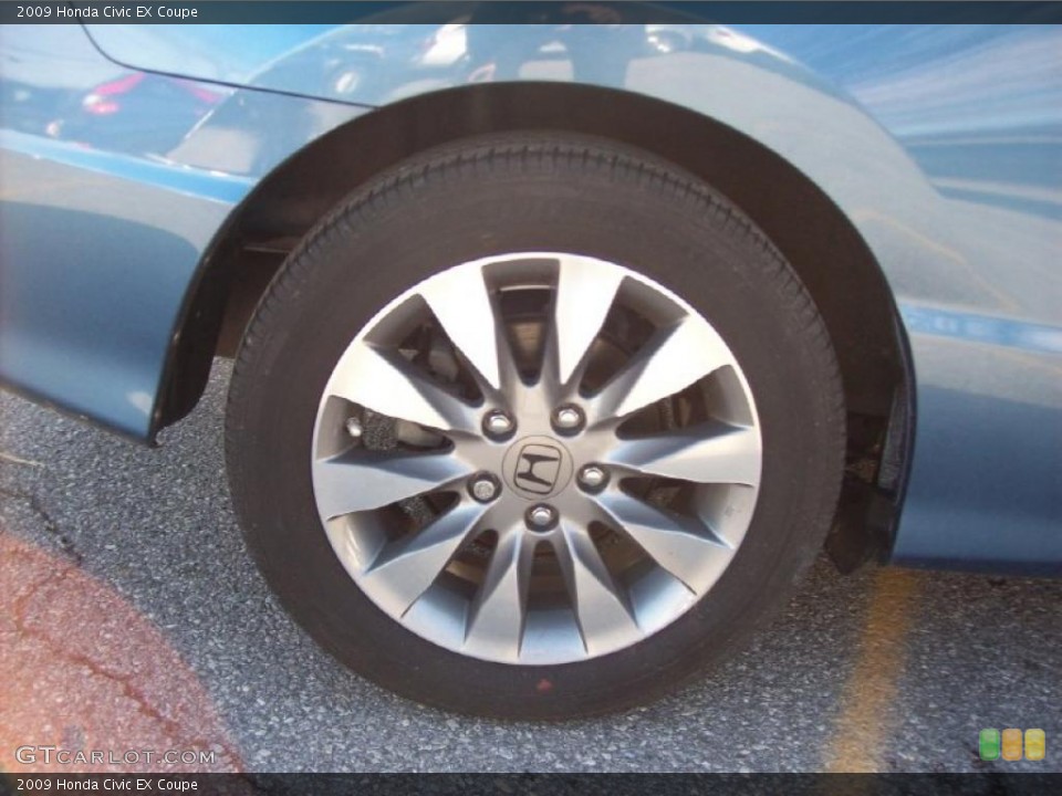 2009 Honda Civic EX Coupe Wheel and Tire Photo #39415697