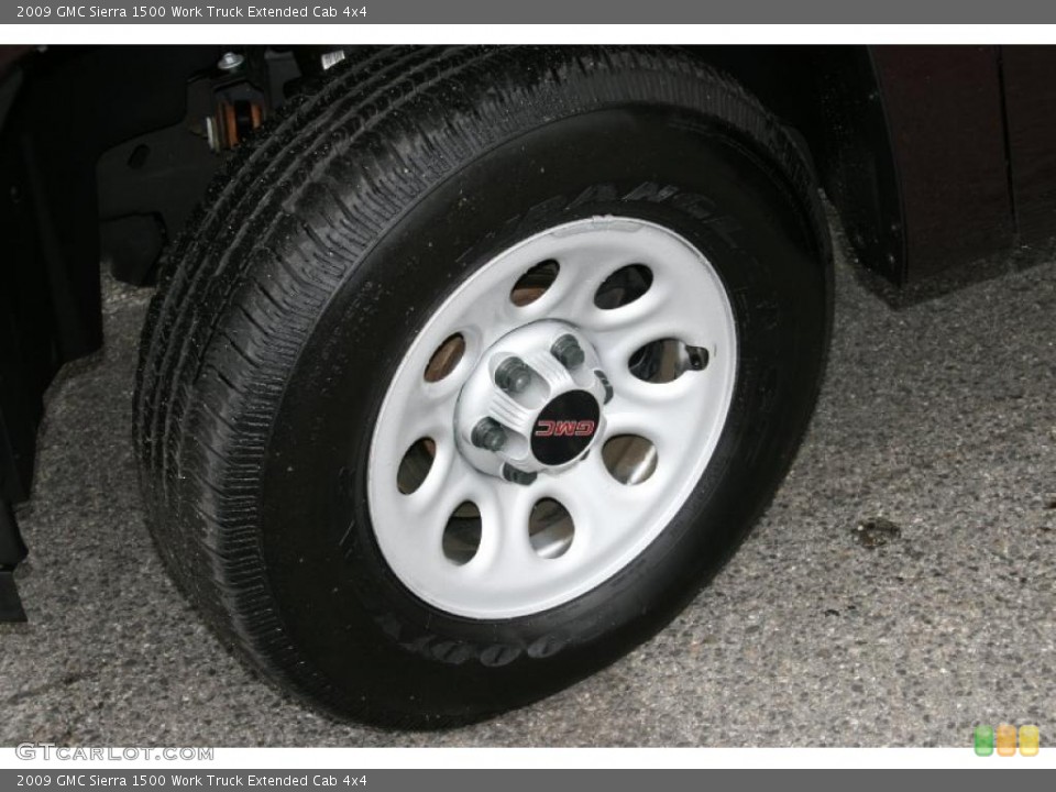 2009 GMC Sierra 1500 Work Truck Extended Cab 4x4 Wheel and Tire Photo #39429474