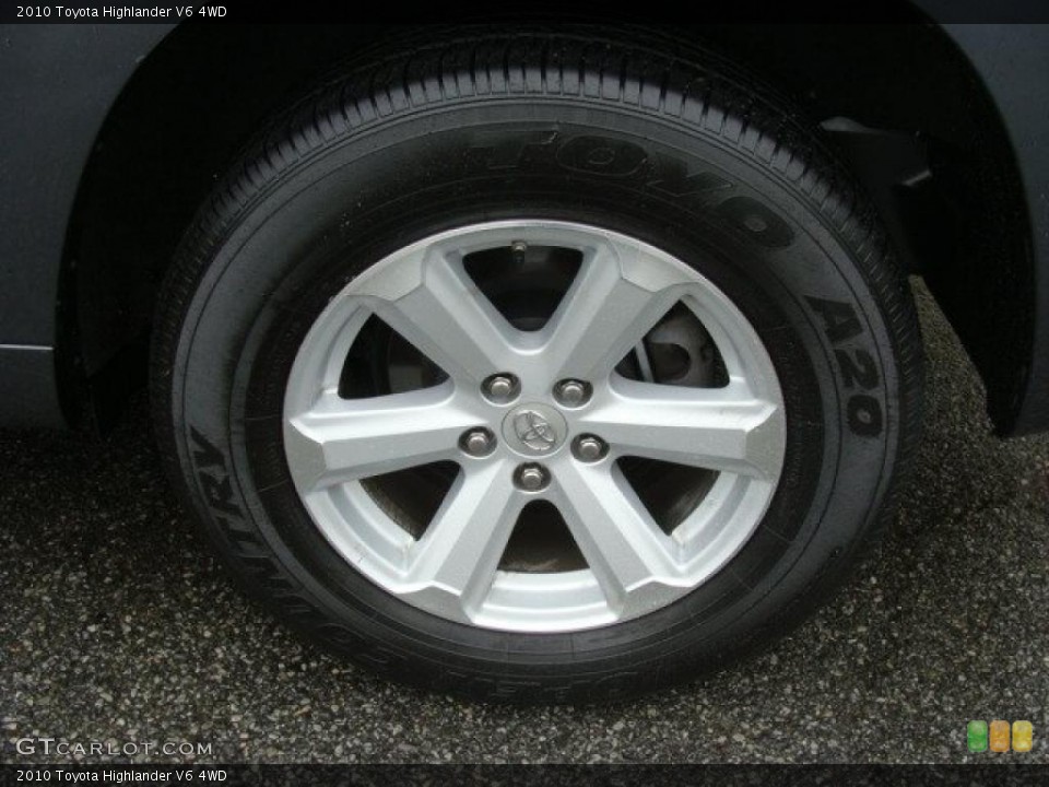 2010 Toyota Highlander V6 4WD Wheel and Tire Photo #39444174