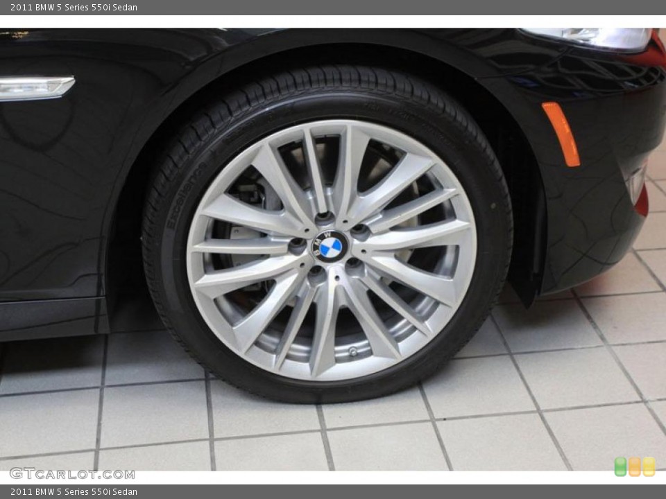 2011 BMW 5 Series 550i Sedan Wheel and Tire Photo #39476658