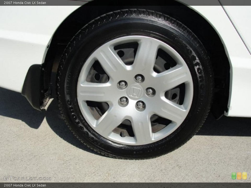 2007 Honda Civic LX Sedan Wheel and Tire Photo #39517384