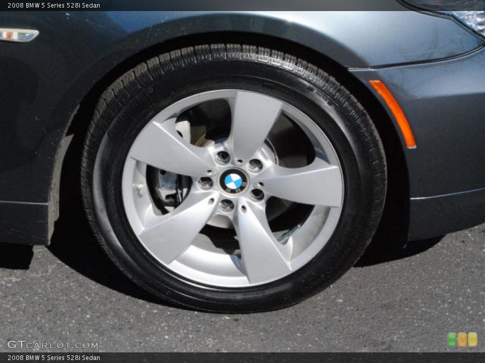 2008 BMW 5 Series 528i Sedan Wheel and Tire Photo #39523529