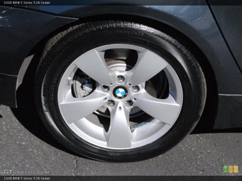 2008 BMW 5 Series 528i Sedan Wheel and Tire Photo #39523625