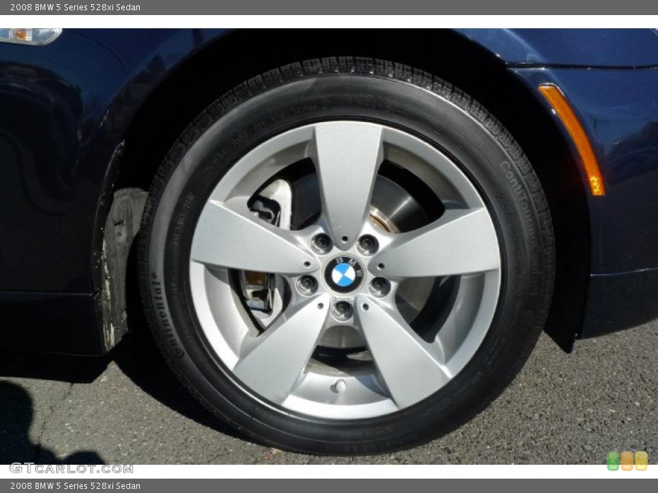 2008 BMW 5 Series 528xi Sedan Wheel and Tire Photo #39524265