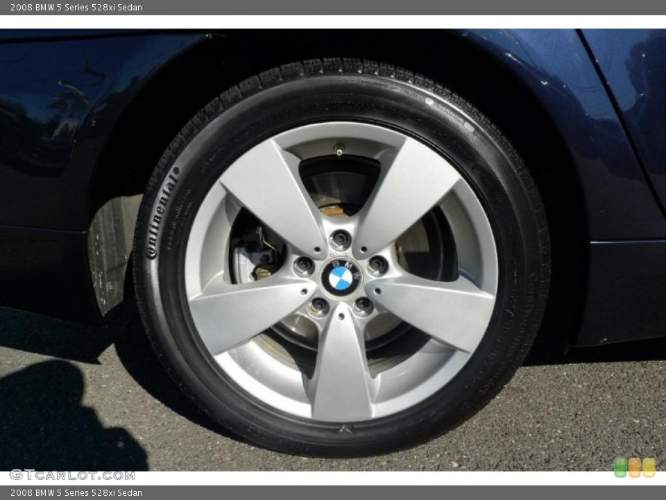 2008 BMW 5 Series 528xi Sedan Wheel and Tire Photo #39524461