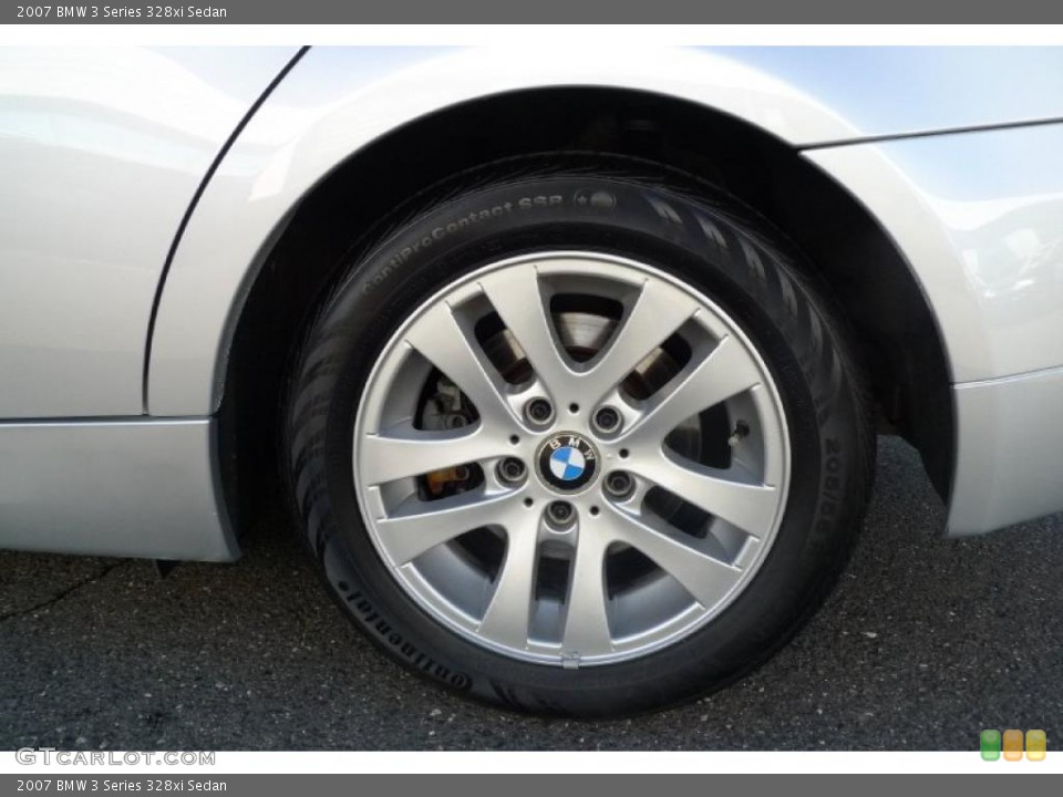 2007 BMW 3 Series 328xi Sedan Wheel and Tire Photo #39526925