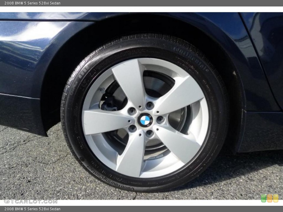 2008 BMW 5 Series 528xi Sedan Wheel and Tire Photo #39528265