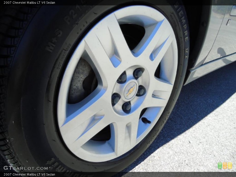 2007 Chevrolet Malibu LT V6 Sedan Wheel and Tire Photo #39556147