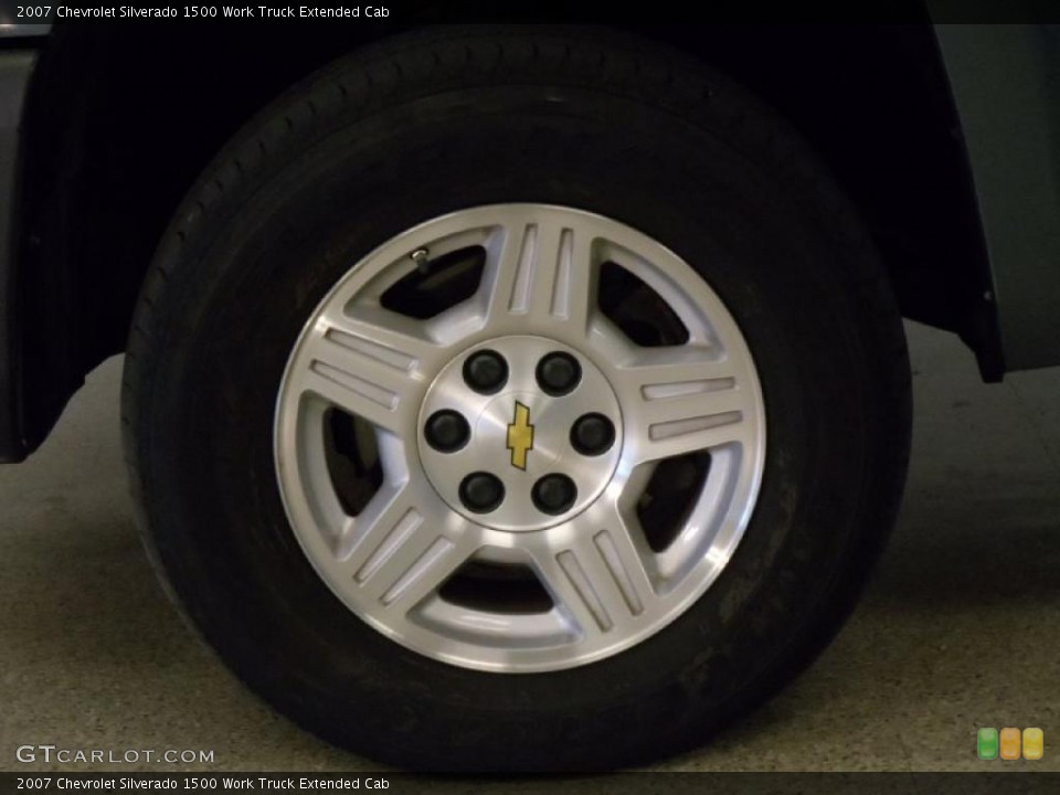 2007 Chevrolet Silverado 1500 Work Truck Extended Cab Wheel and Tire Photo #39582401
