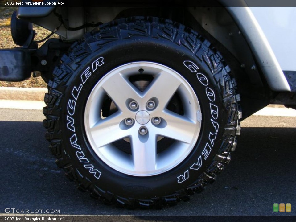 2003 Jeep Wrangler Rubicon 4x4 Wheel and Tire Photo #39599093