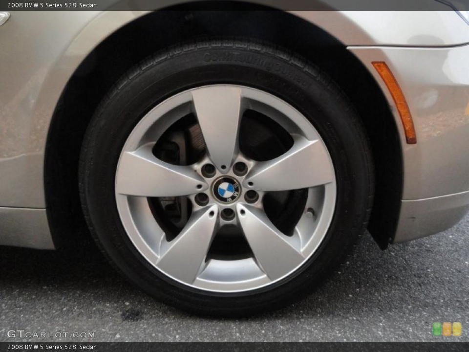 2008 BMW 5 Series 528i Sedan Wheel and Tire Photo #39604045