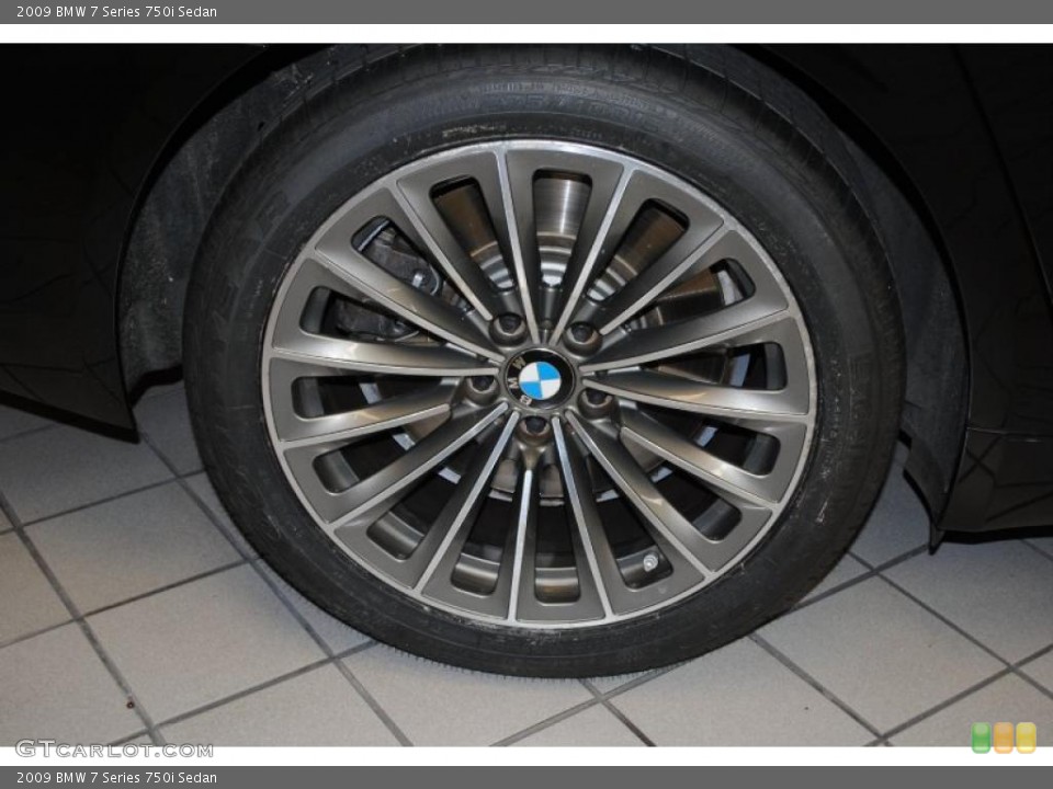 2009 BMW 7 Series 750i Sedan Wheel and Tire Photo #39644631