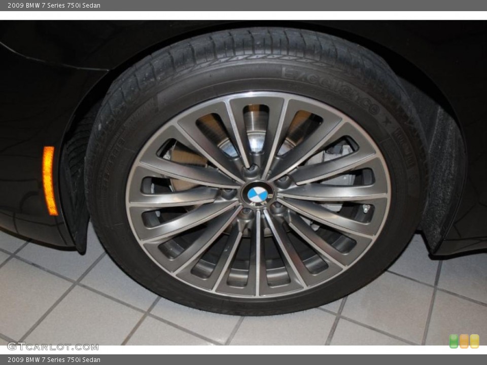 2009 BMW 7 Series 750i Sedan Wheel and Tire Photo #39644735