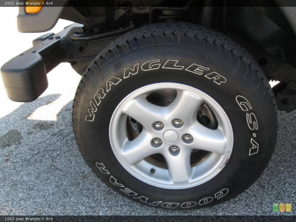 2002 Jeep Wrangler X 4x4 Wheel and Tire Photo #39682287