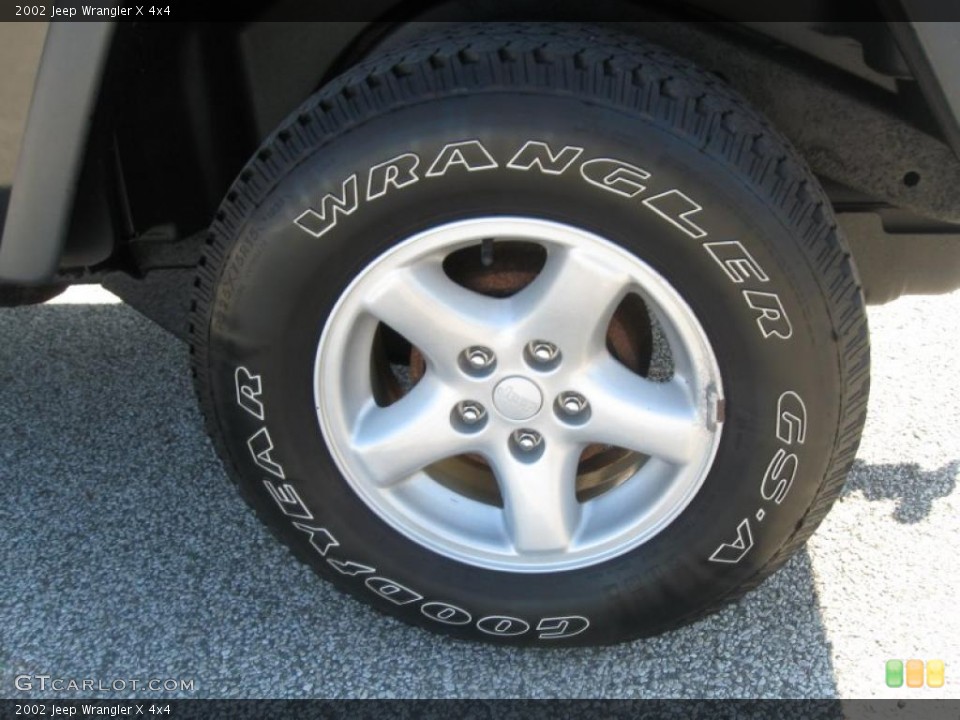 2002 Jeep Wrangler X 4x4 Wheel and Tire Photo #39682307