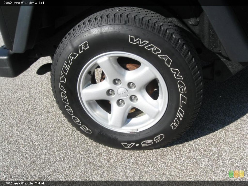 2002 Jeep Wrangler X 4x4 Wheel and Tire Photo #39682323