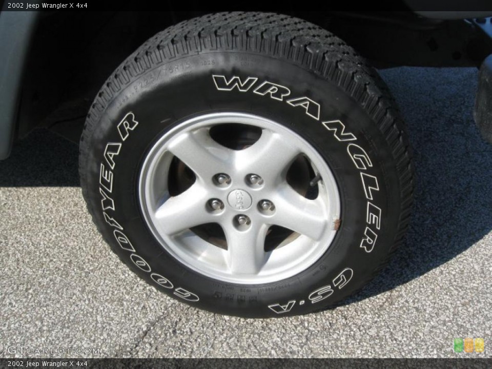 2002 Jeep Wrangler X 4x4 Wheel and Tire Photo #39682339