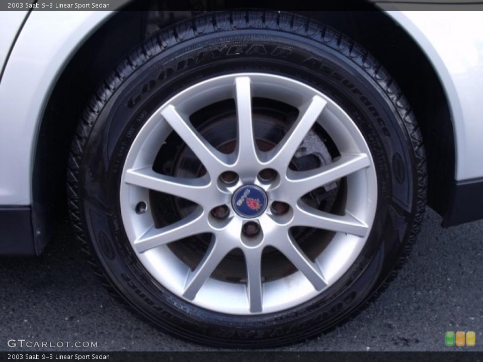 2003 Saab 9-3 Linear Sport Sedan Wheel and Tire Photo #39699559