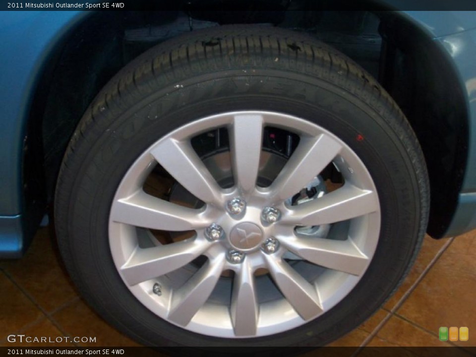 2011 Mitsubishi Outlander Sport SE 4WD Wheel and Tire Photo #39715851