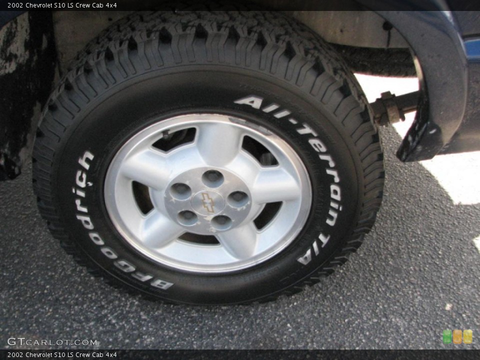 2002 Chevrolet S10 LS Crew Cab 4x4 Wheel and Tire Photo #39767630