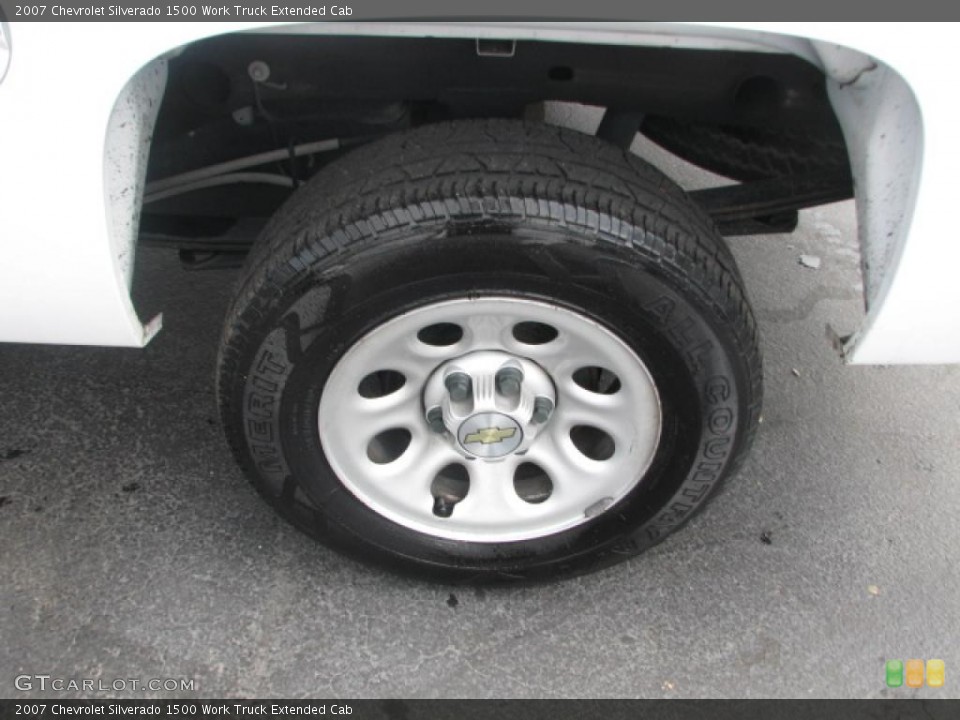 2007 Chevrolet Silverado 1500 Work Truck Extended Cab Wheel and Tire Photo #39862309