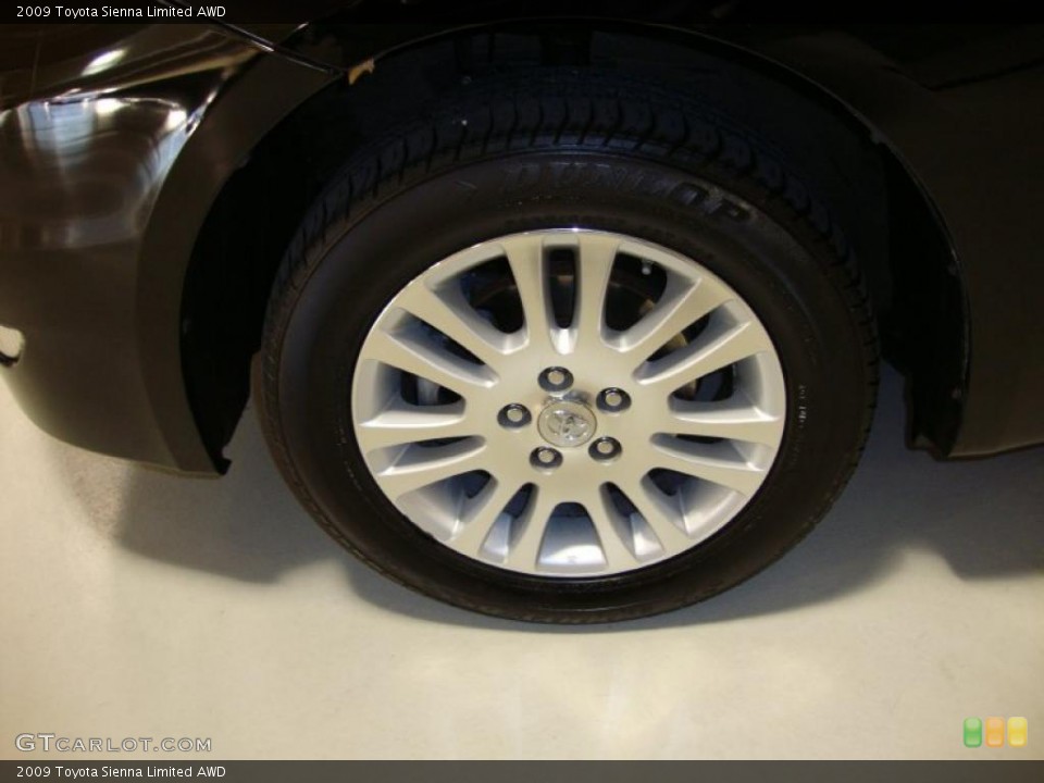 2009 Toyota Sienna Limited AWD Wheel and Tire Photo #39864675