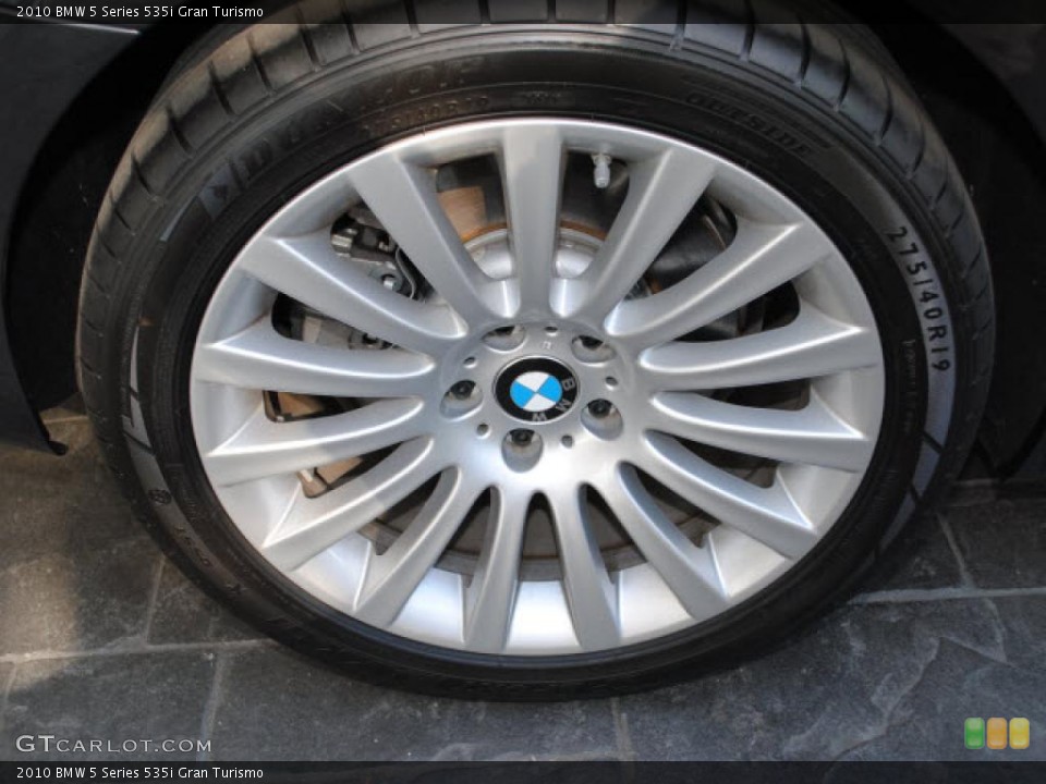 2010 BMW 5 Series 535i Gran Turismo Wheel and Tire Photo #39876531