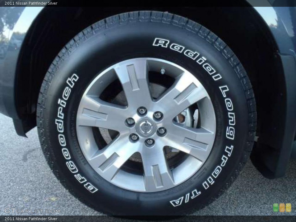 2011 Nissan Pathfinder Silver Wheel and Tire Photo #39890668
