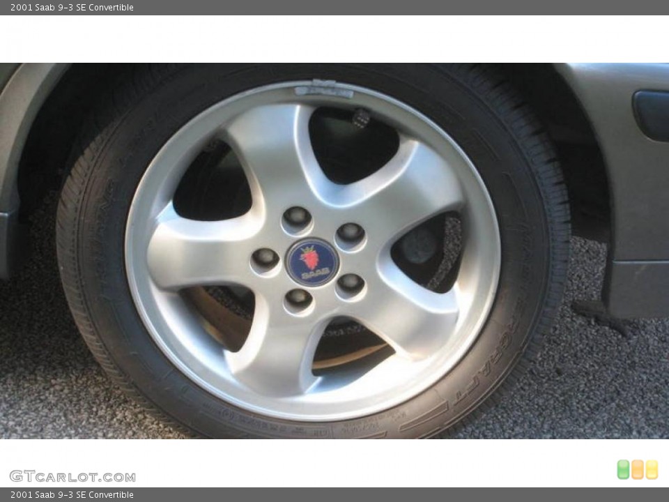 2001 Saab 9-3 SE Convertible Wheel and Tire Photo #39898063