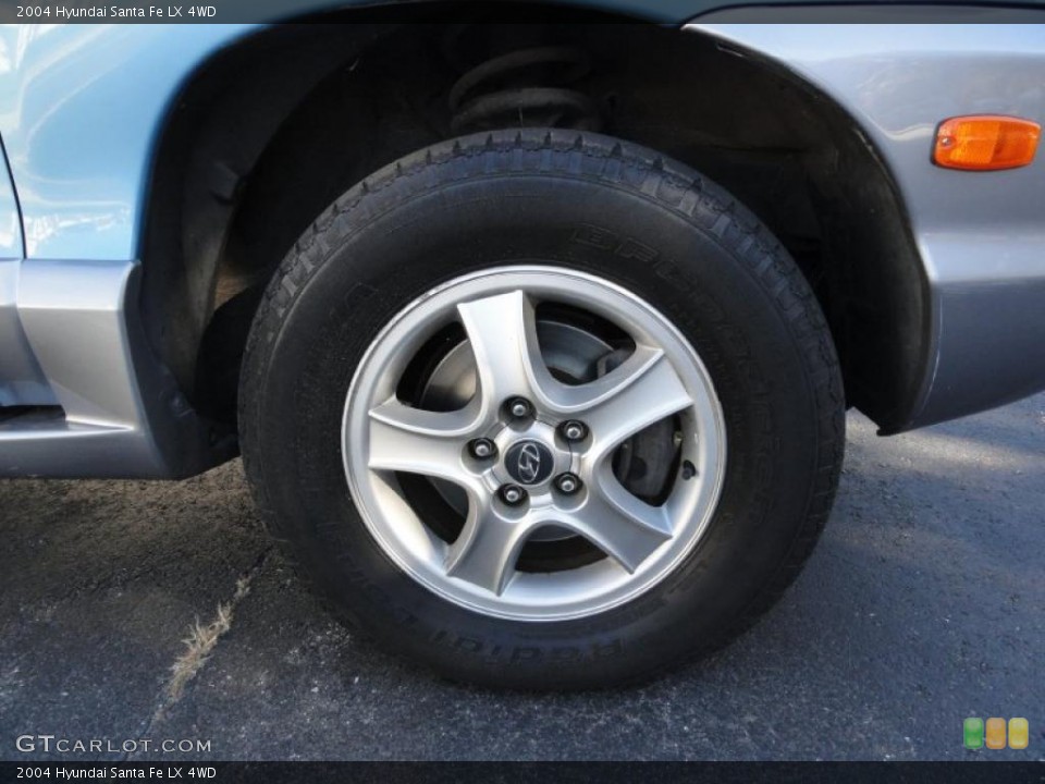 2004 Hyundai Santa Fe LX 4WD Wheel and Tire Photo #39916935