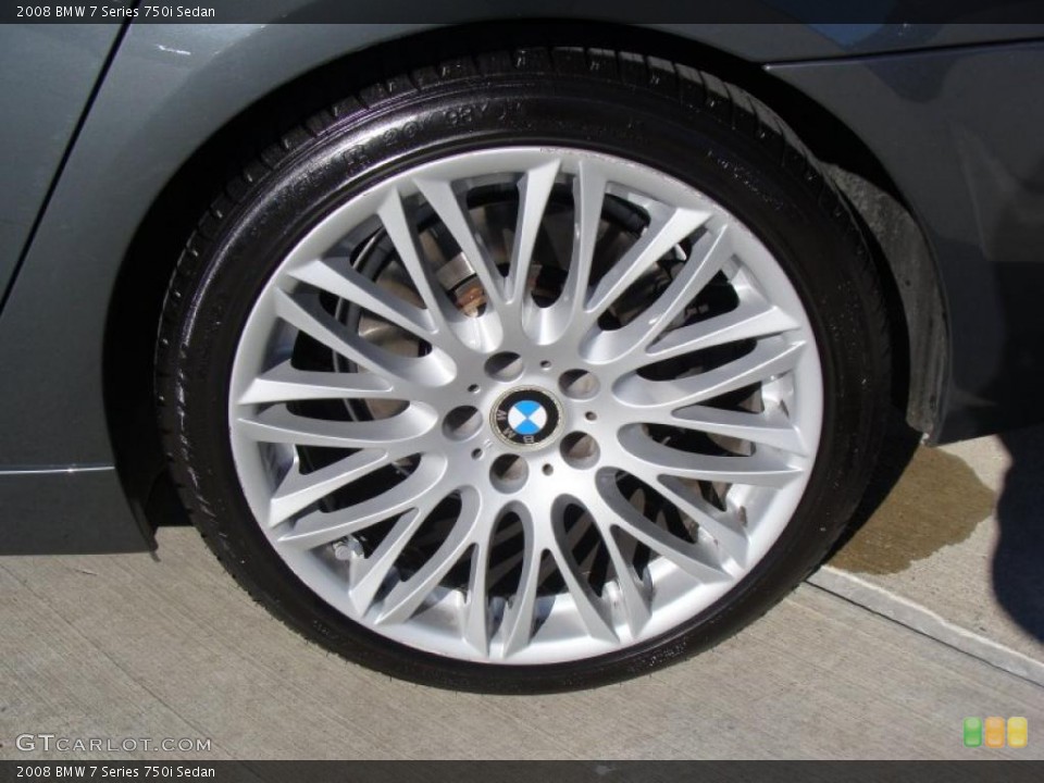 2008 BMW 7 Series 750i Sedan Wheel and Tire Photo #39923723
