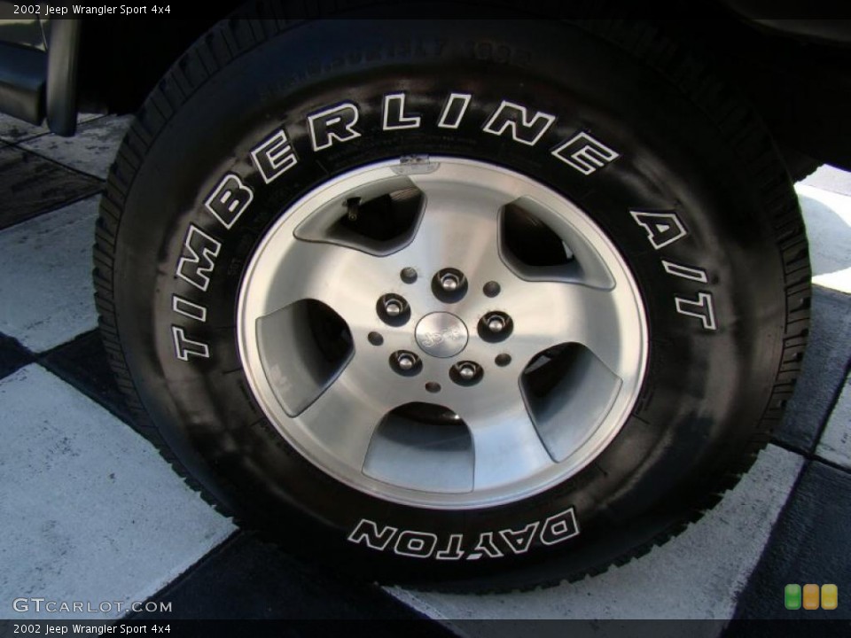2002 Jeep Wrangler Sport 4x4 Wheel and Tire Photo #39951206
