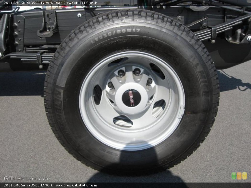 2011 GMC Sierra 3500HD Work Truck Crew Cab 4x4 Chassis Wheel and Tire Photo #39983948