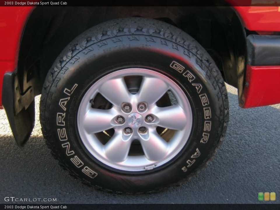 2003 Dodge Dakota Sport Quad Cab Wheel and Tire Photo #39993660