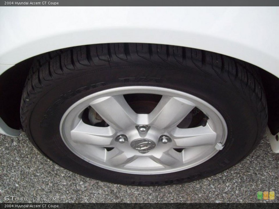2004 Hyundai Accent GT Coupe Wheel and Tire Photo #39995120