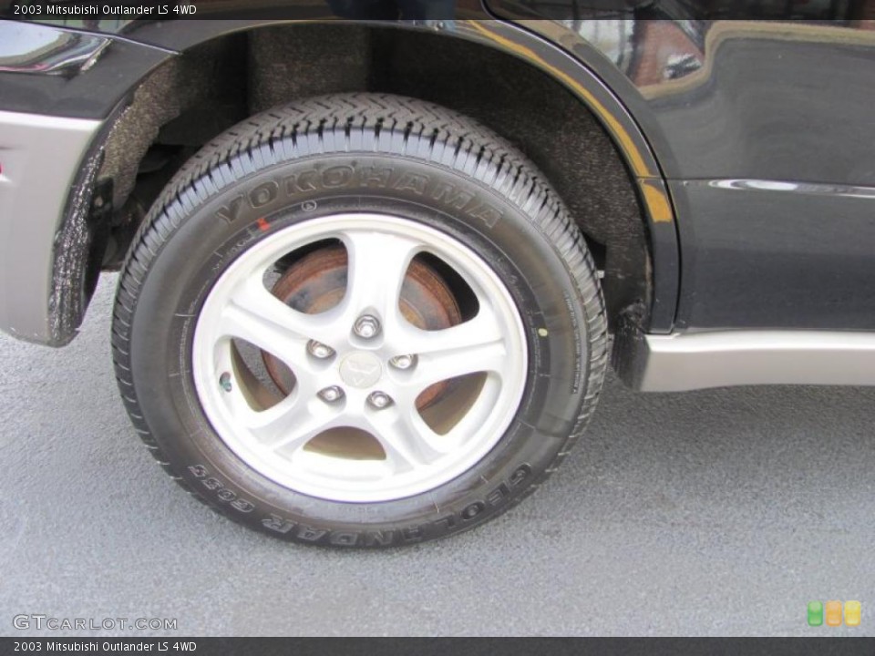 2003 Mitsubishi Outlander LS 4WD Wheel and Tire Photo #40012370