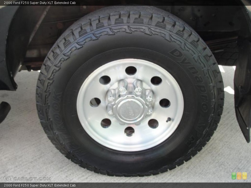 2000 Ford F250 Super Duty XLT Extended Cab Wheel and Tire Photo #40038942