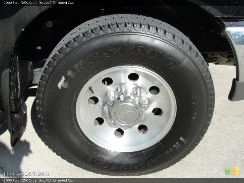 2000 Ford F250 Super Duty XLT Extended Cab Wheel and Tire Photo #40038966