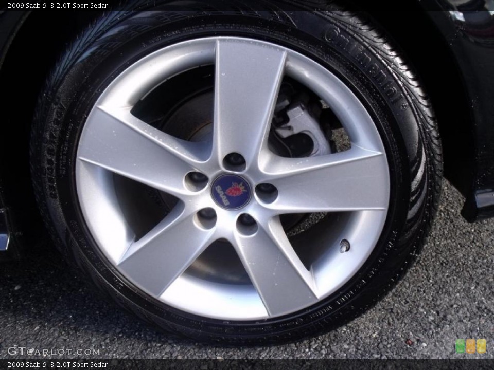 2009 Saab 9-3 2.0T Sport Sedan Wheel and Tire Photo #40082927