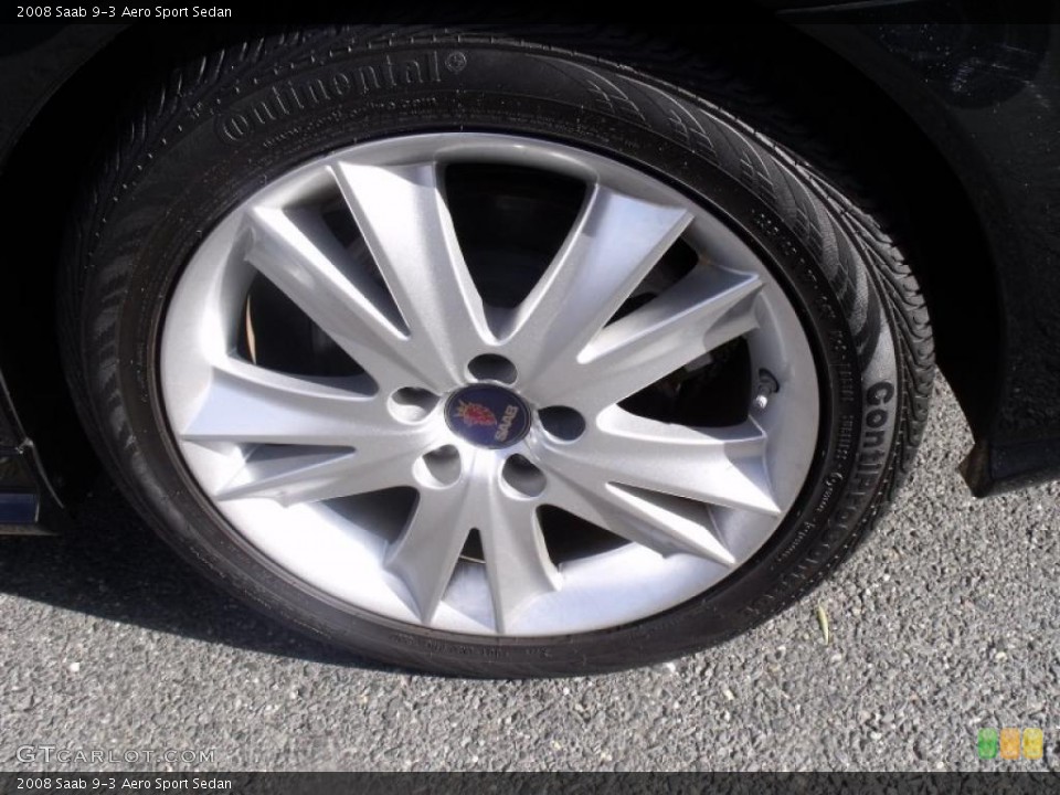 2008 Saab 9-3 Aero Sport Sedan Wheel and Tire Photo #40083539