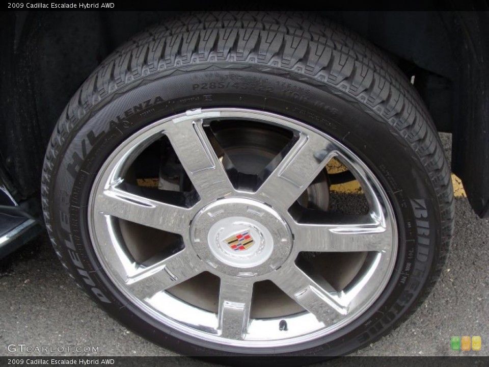 2009 Cadillac Escalade Hybrid AWD Wheel and Tire Photo #40128200