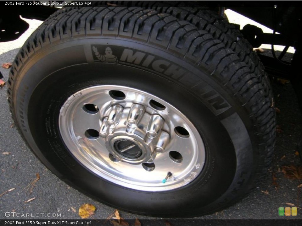 2002 Ford F250 Super Duty XLT SuperCab 4x4 Wheel and Tire Photo #40132936