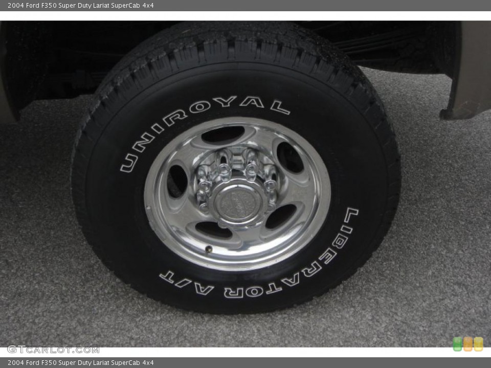 2004 Ford F350 Super Duty Lariat SuperCab 4x4 Wheel and Tire Photo #40144501