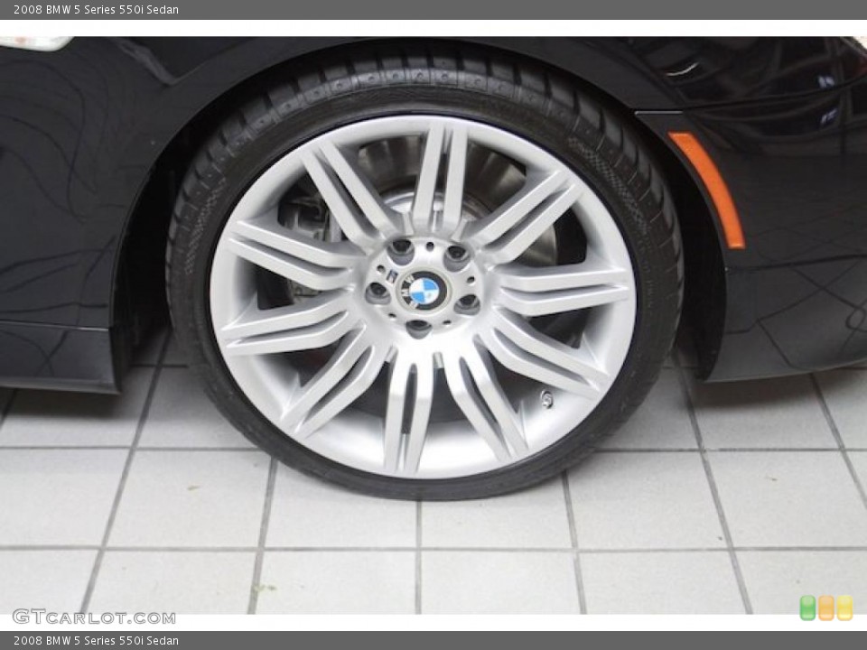 2008 BMW 5 Series 550i Sedan Wheel and Tire Photo #40183806